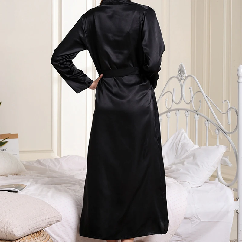 

Gown For Ladies Sexy Nightgown Summer Simulation Silk Long Suspenders Nightdress Comfortable Homewear Women'S Summer Dress 2021