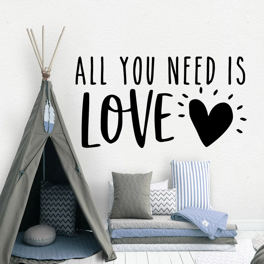 Новый дизайн все что вам нужно это любовь наклейка на стену для гостиной спальни