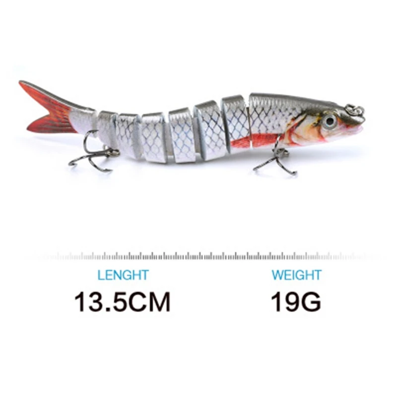 

3 Pcs Multi Jointed Fishing Lures 135mm/20g Crankbait 8 Segments Wobblers Artificial Bait Swimbait