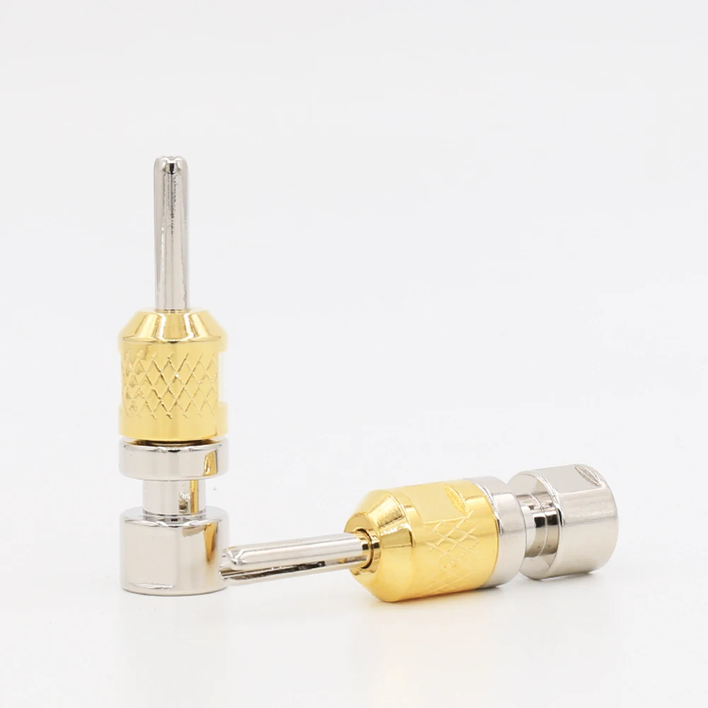 Hi-end audio CAB single Rhodium platedAudio Banana plug 4MM hole Speaker banana connector | Электроника