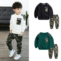 teen kids clothes baby boys costume letter tracksuit camouflage tops pants children boy winter outfits set roupa infantil