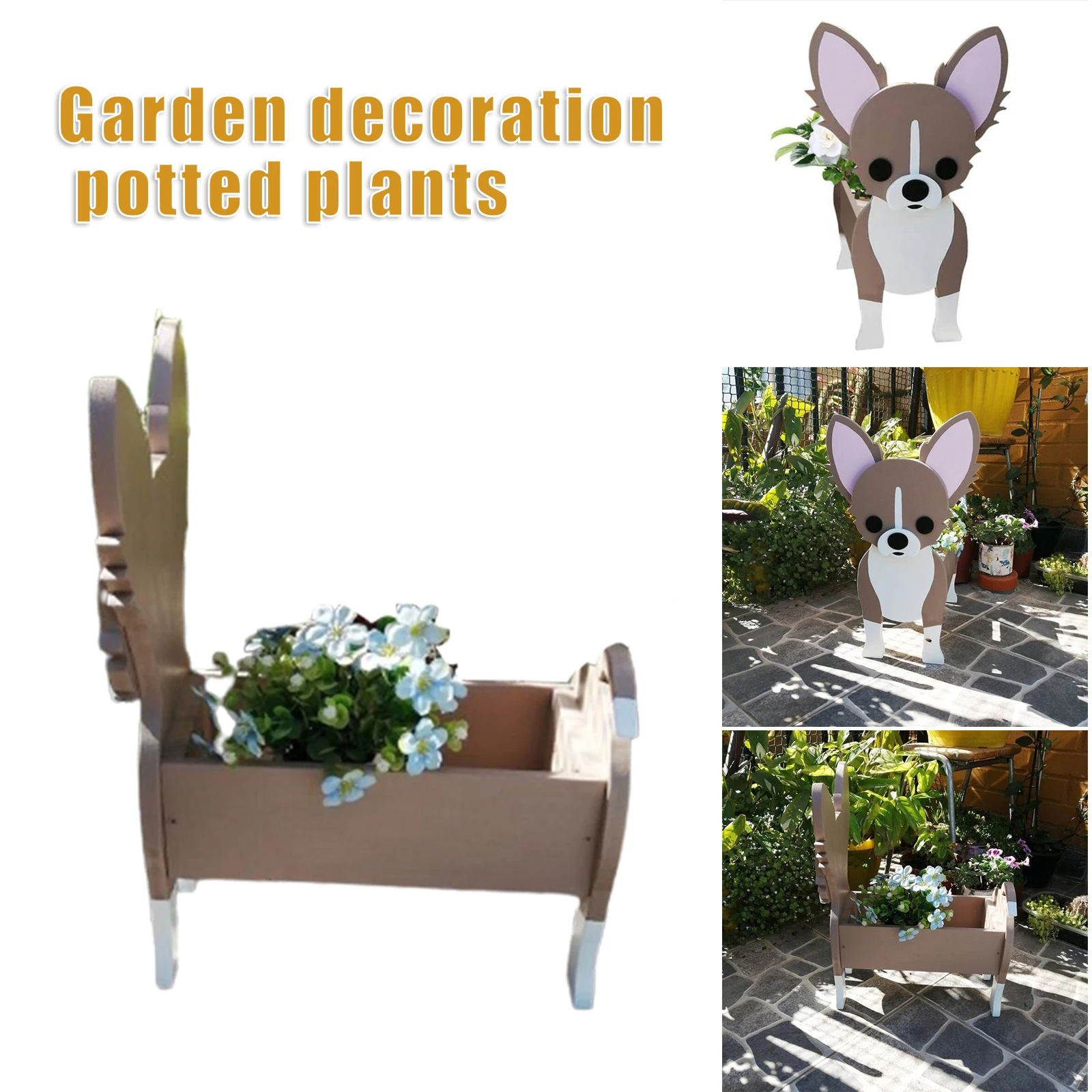 

В форме животных мультфильм кашпо для суккулентов милая собака цветочный горшок уникальное украшение для сад, двор, балкон ANDF889