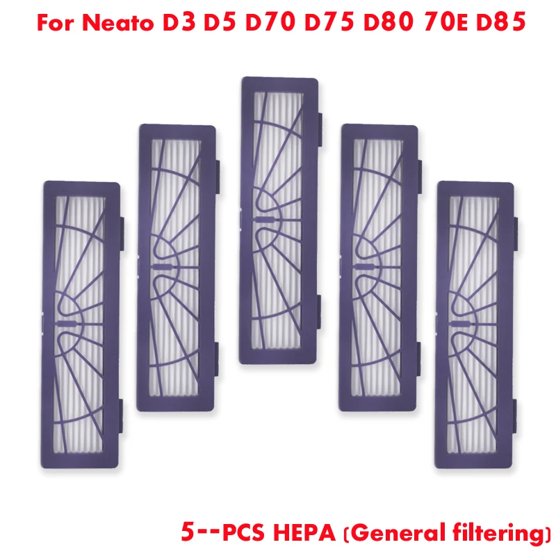 Комплект фильтров HEPA для очистки пыли Neato D3 D5 D70 D75 D80 70E D85 запчасти робота-пылесоса