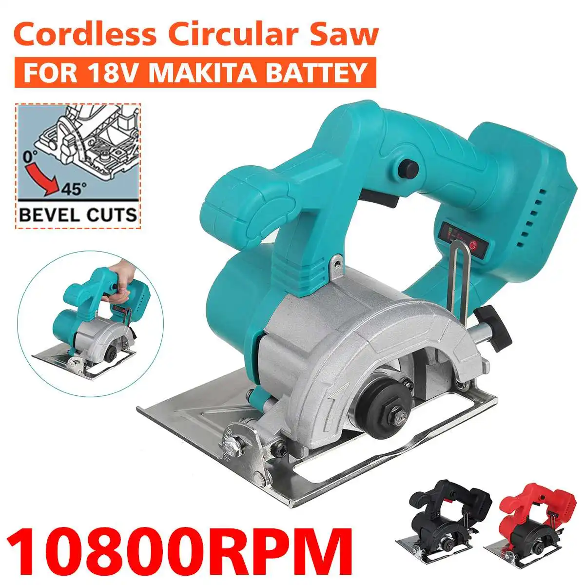 

10800RPM Electric Circular Saw 180mm Power Tools Dust Passage Multifunction Cutting Machine For Makita 18V Battery