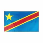 Бесплатная доставка, 90*150 см, 5*3 фута, конгойский национальный флаг, полиэстер, фотоотделка