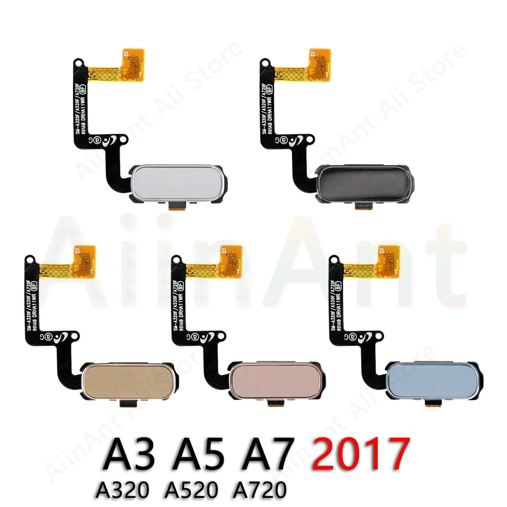 Для samsung Galaxy A3 A5 A7 2017 A320F A520F A720F Оригинальная Кнопка возврата домой датчик