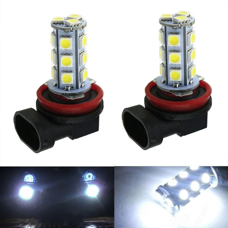 Светодиодный светильник 3 Вт DC12V белый 9005 9006 18SMD 5050 светодиодный лампы светодиодный светильник светодиодный потолочный светильник 3 Вт светодиодный Противотуманные фары дальнего света, комплект из 2 предметов