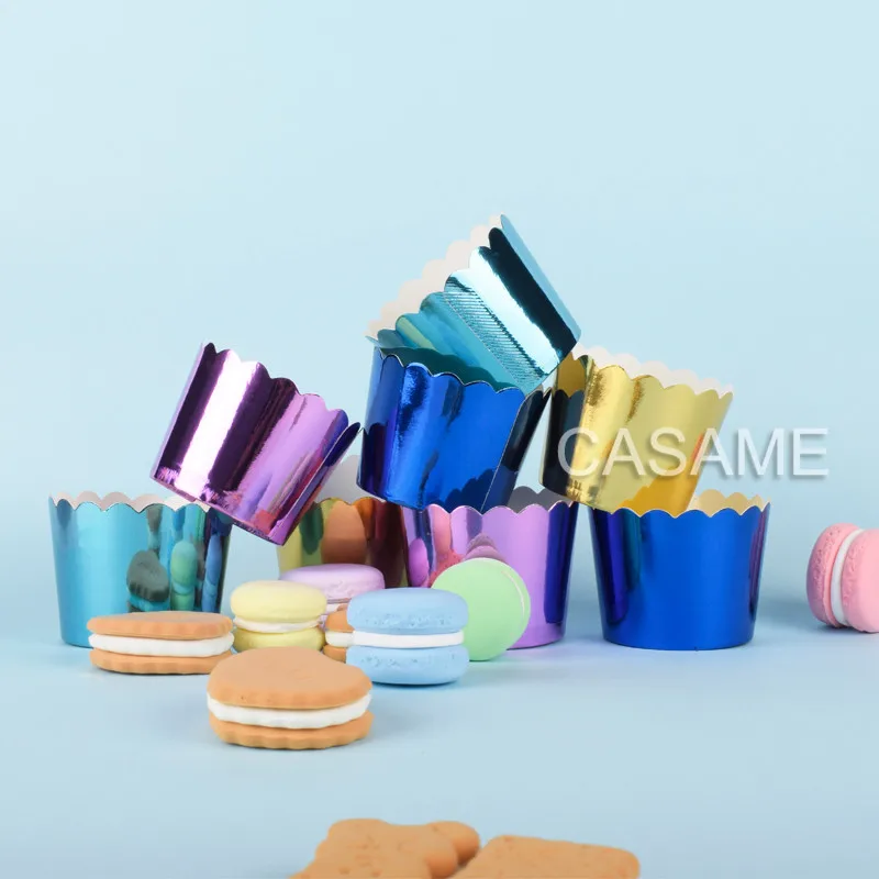 Великолепные большие бумажные держатели для кексов 12 шт. свадебные украшения