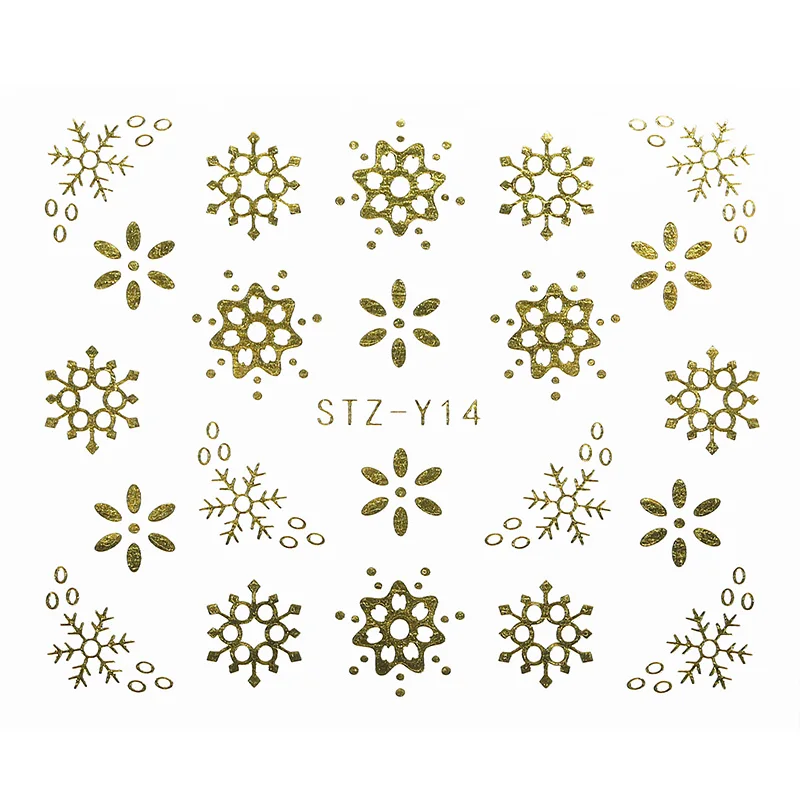 1 Pcs Colorful Nail Sticker Winter DIY Snowflakes Art Decoration Tips Christmas Water Tattoos | Красота и здоровье