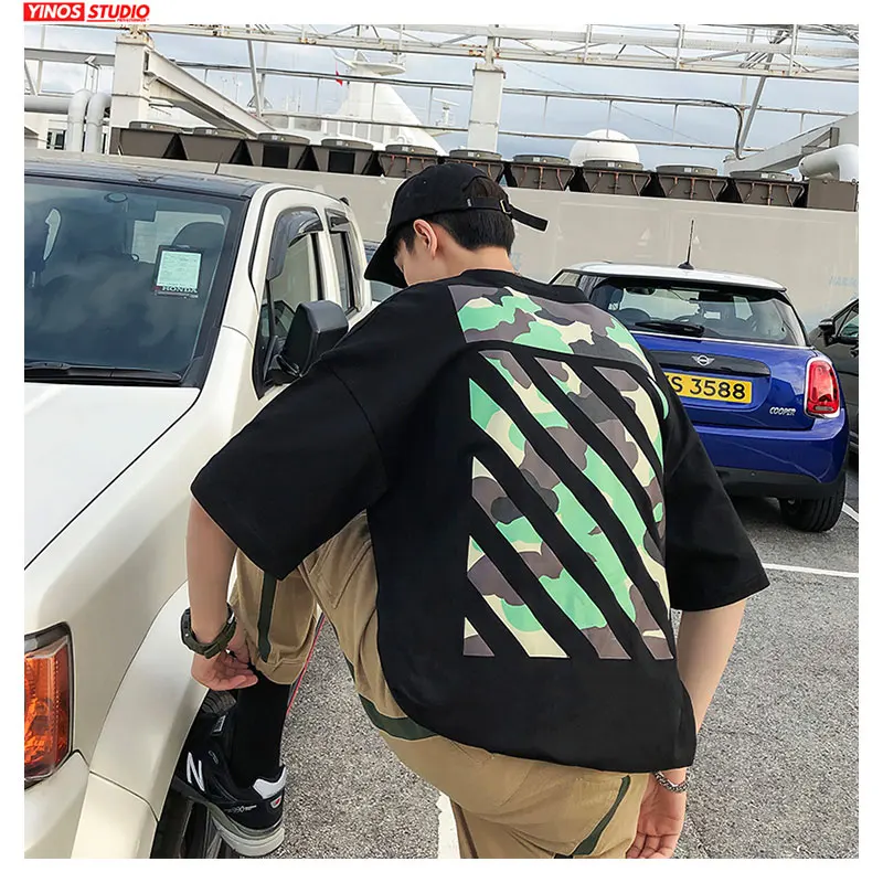 Мужской уличный сверхразмерный Топ повседневные футболки с круглым вырезом и