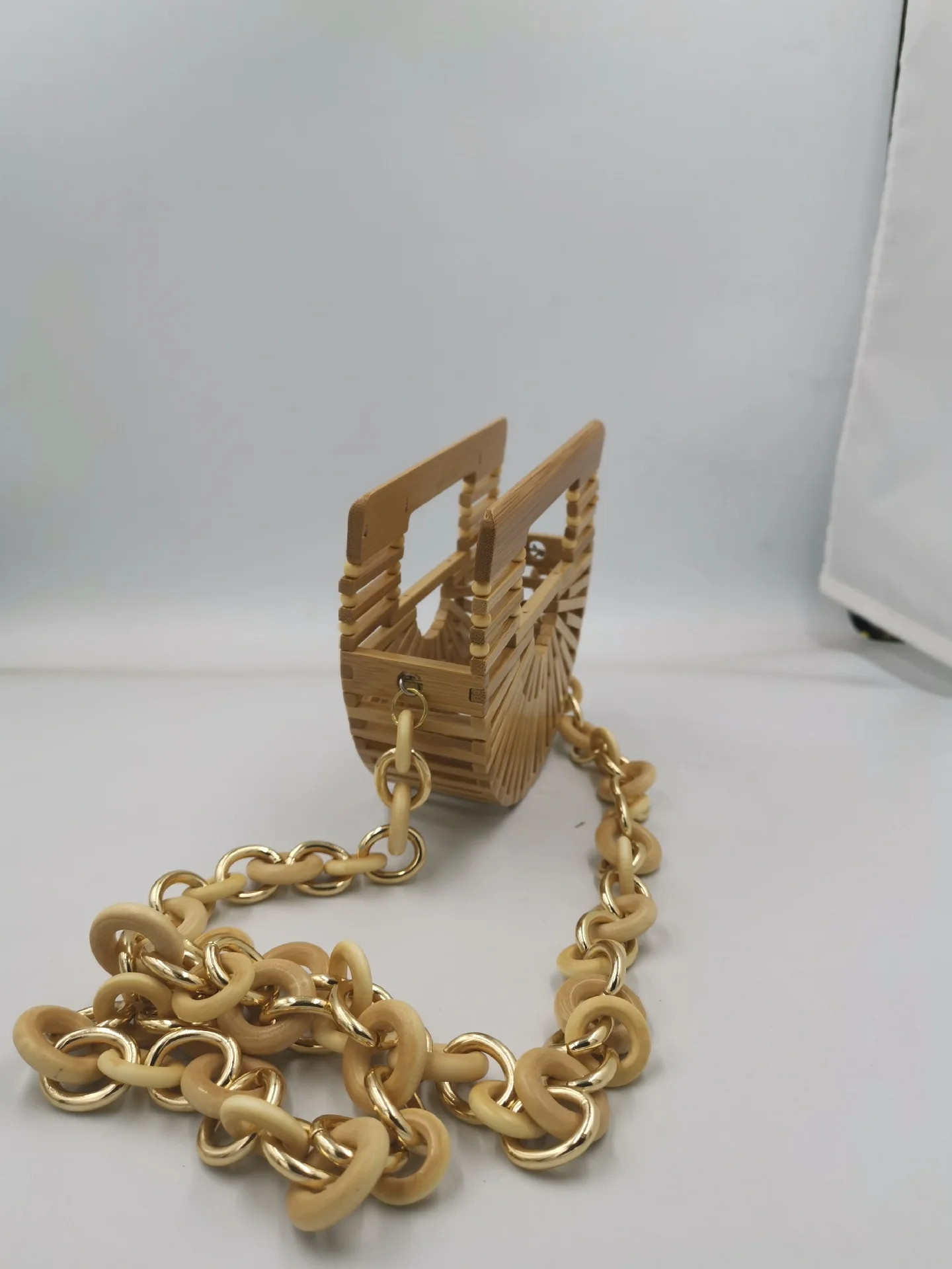 

woven bag Hollow out Handbags Bamboo Women Crossbody Bags Summer Woven Beach Tote Messenger Bag Female Purse bolsos de playa sac