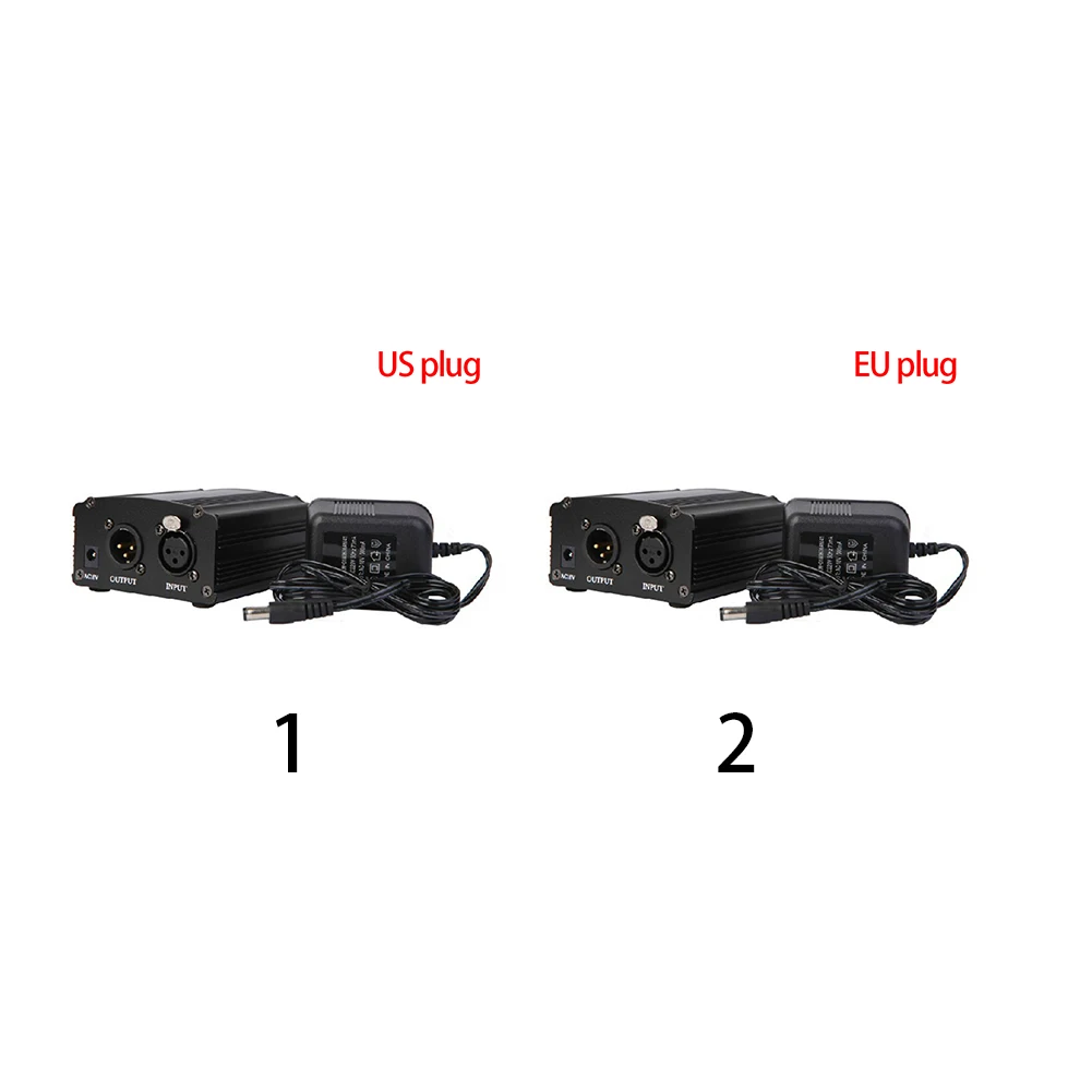 48V Recording Audio Electric Stereo Plug Dedicated Capacitance Condenser Microphone External KTV Sound Card Power Supply Adapter |