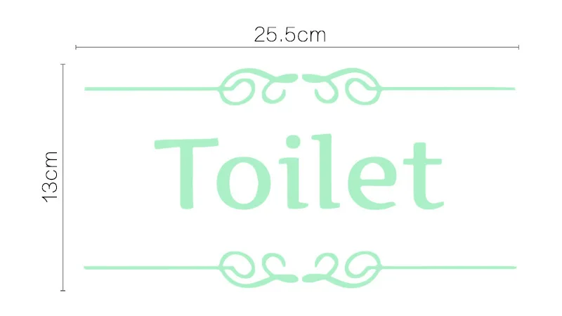 Светящаяся наклейка для унитаза WC настенная Водонепроницаемая дверная вывеска