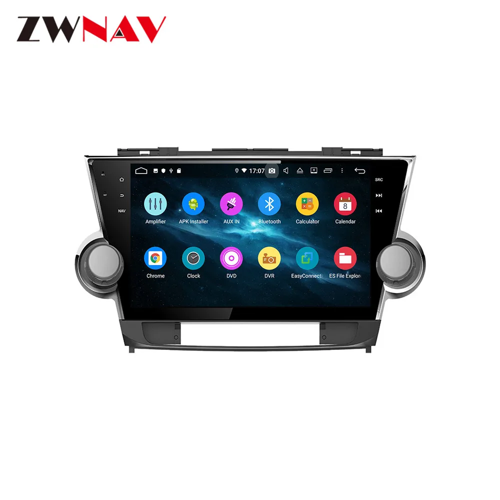 Android 10 0 4 + 128 IPS экран DSP для Toyota Highlander 2008 - 2014 автомобильный DVD-плеер GPS