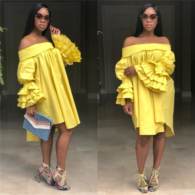 Платье женское с открытыми плечами пикантный Повседневный свободвечерние