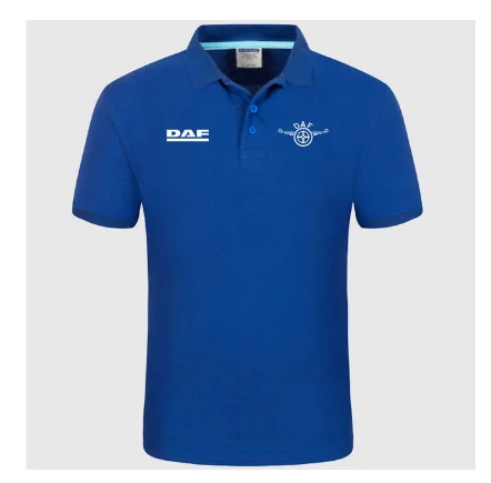 

High quality DAF logo Polo classic brand Men Polo Shirt Men Casual solid Short Sleeve cotton polos w 1 order