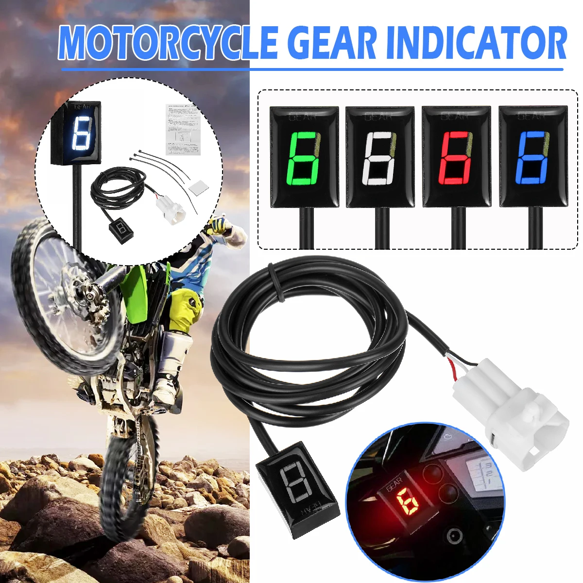 Индикатор переключения скоростей с прямым креплением для мотоцикла 1 6 Honda Для