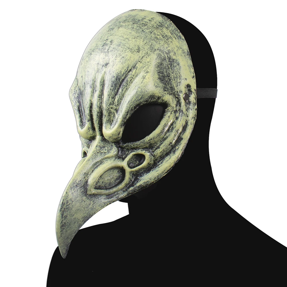 Карнавальная птица маска с клювом Косплей Животное Ворон панк половина лица