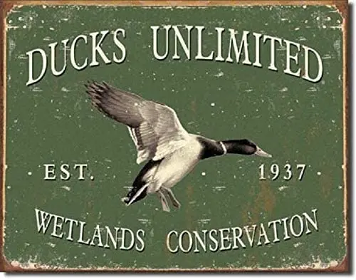 Утки неограниченное с тех пор как 1937 Винтаж Ретро Охота кабина стены декора 8