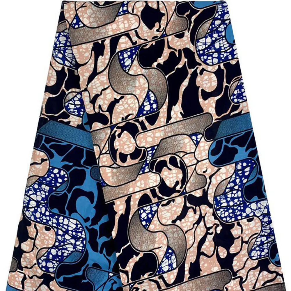 

Новый дизайн, африканская восковая ткань Goldn из хлопка, настоящий нигерийский рэпер, материал для шитья свадебной вечеринки в Анкаре, 6 ярдов