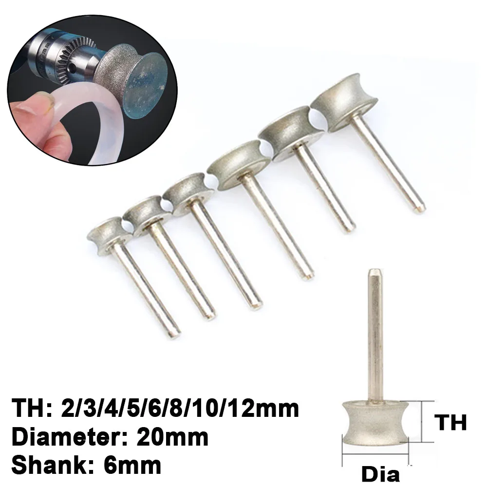 

Concave Diamond Abrasive Wheel Round Glass Burr Drill Bit Grinding Disc Bracelet Ring Jade Jewelry Carving Polishing Accessories