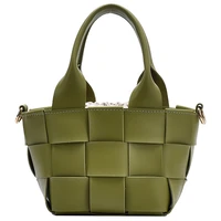 Purses And Handbags Luxury Designer 2020 Trendy Woven Crossbody Bags For Women Fashion Pu Leather Messenger Bag Small Bucket Bag