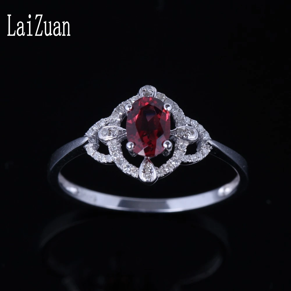 LaiZuan одноцветное 10 к белое золото 0.6CT сертифицировано овальная огранка