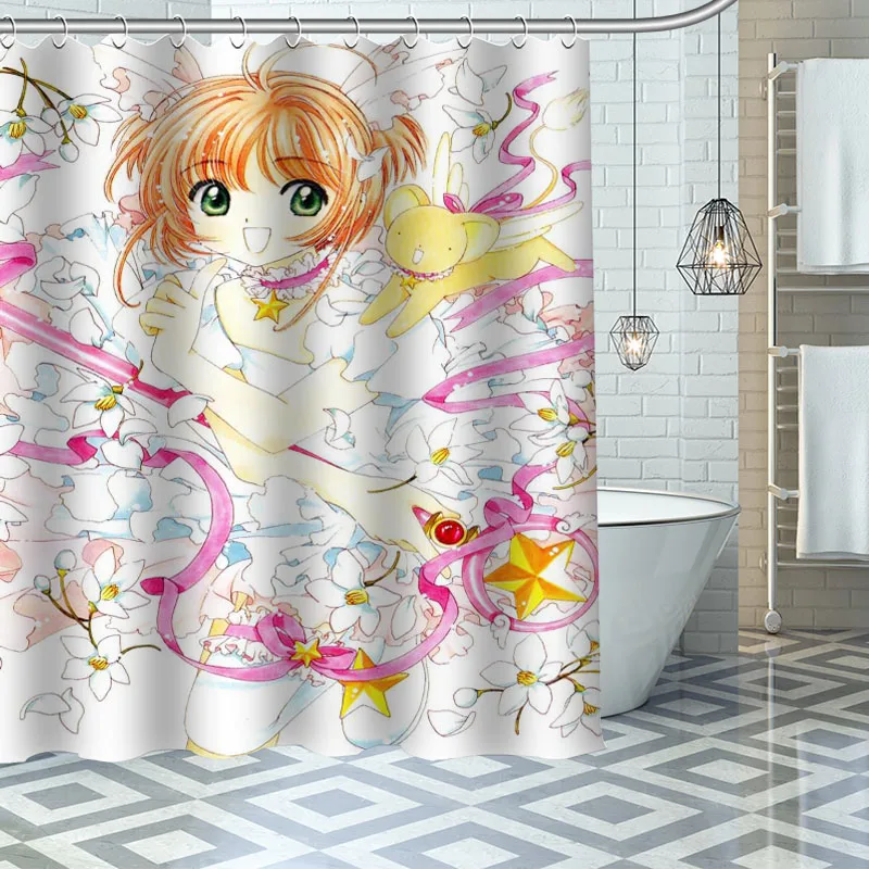 

Cardcaptor Sakura Shower Curtains Waterproof Fabric Cloth Bathroom Decoration Supply Washable Bath Room Curtain douche