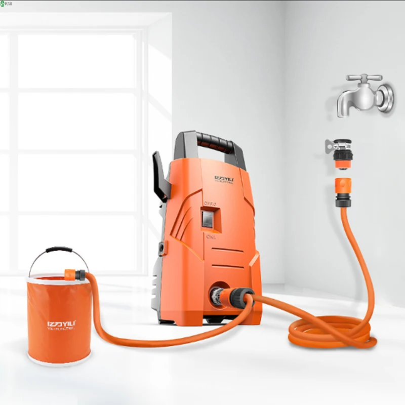 Купить Бытовая Автомойка высокого давления, бытовой Автоматический водяной насос, мойка автомобиля, водяной пистолет, очищающая машина, портативн...