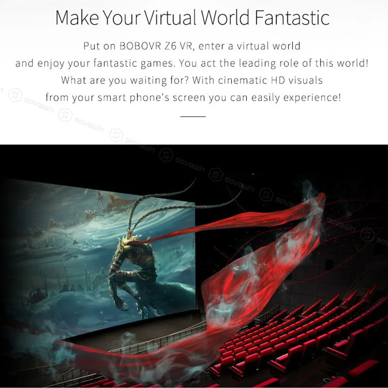 BOBO VR Z6 3D очки Виртуальная реальность для смартфона черный Google Cardboard VR гарнитура шлем Стерео BOBOVR для андроид 4,7-6,2'