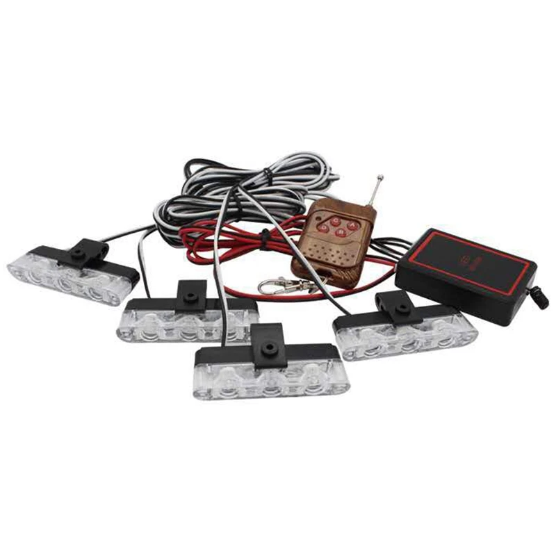 Автомобиль 12 LED красный и синий полиция стробоскоп вспышка тире аварийная