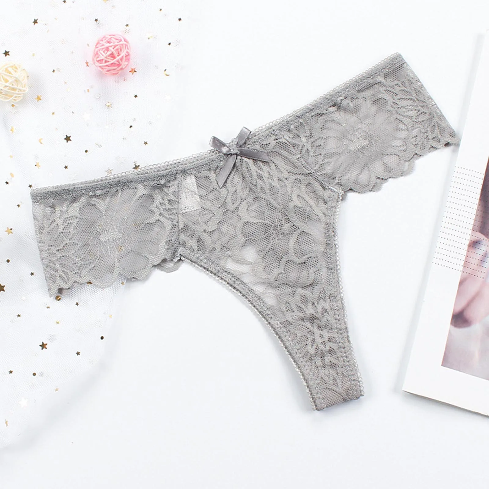 

Женское кружевное сексуальное нижнее белье, стринги с бантом, стринги, трусы с низкой талией, сексуальные трусики, женское нижнее белье для ...