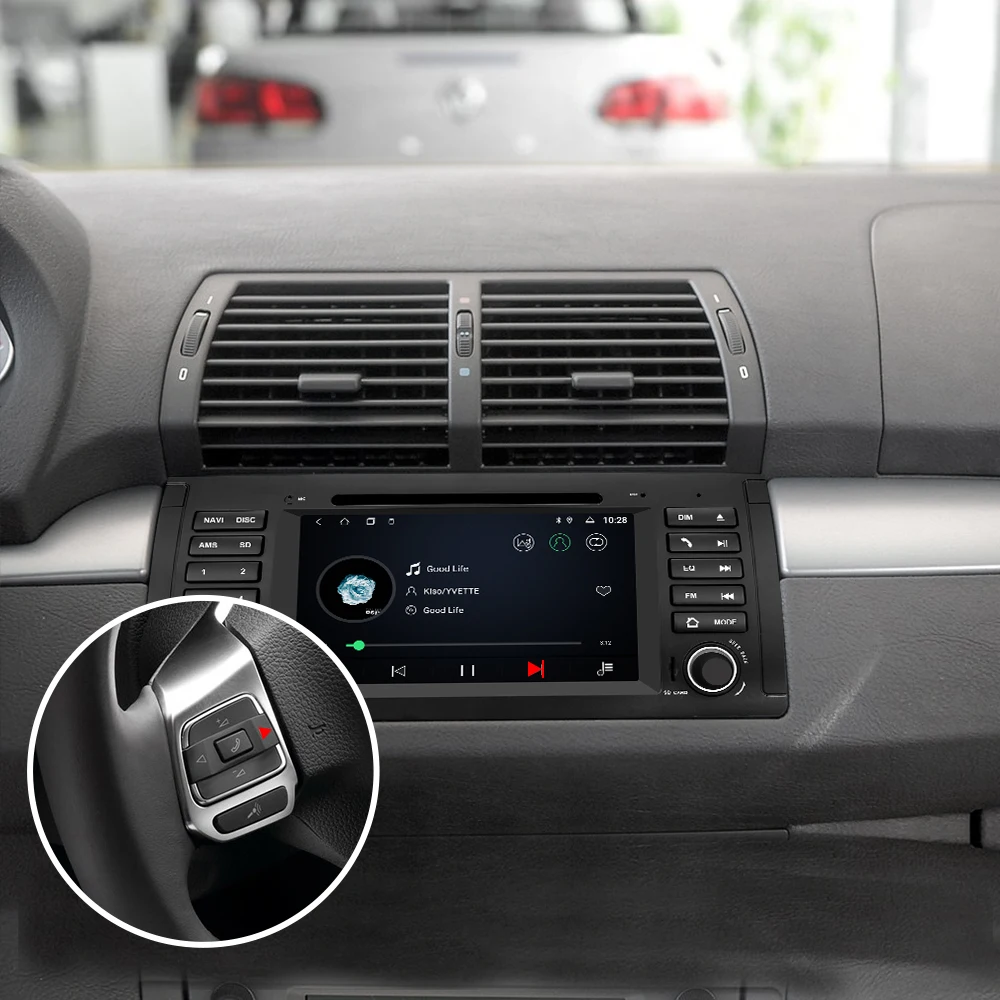 Автомагнитола Isudar 1 Din Android 9 для BMW X5 E53 E39 GPS DVD Восьмиядерный процессор ОЗУ 2 Гб ПЗУ 32