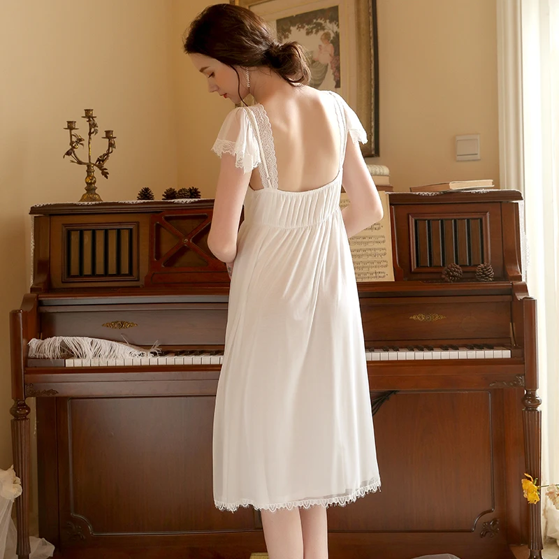 Женская сетчатая Ночная сорочка с V образным вырезом|Ночные сорочки и пижамы| |