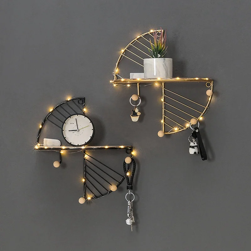 

Iron Storage Display Shelf Wall Hanging Storage Rack Living Room Decorative Frame Living Room Office Home Accessory