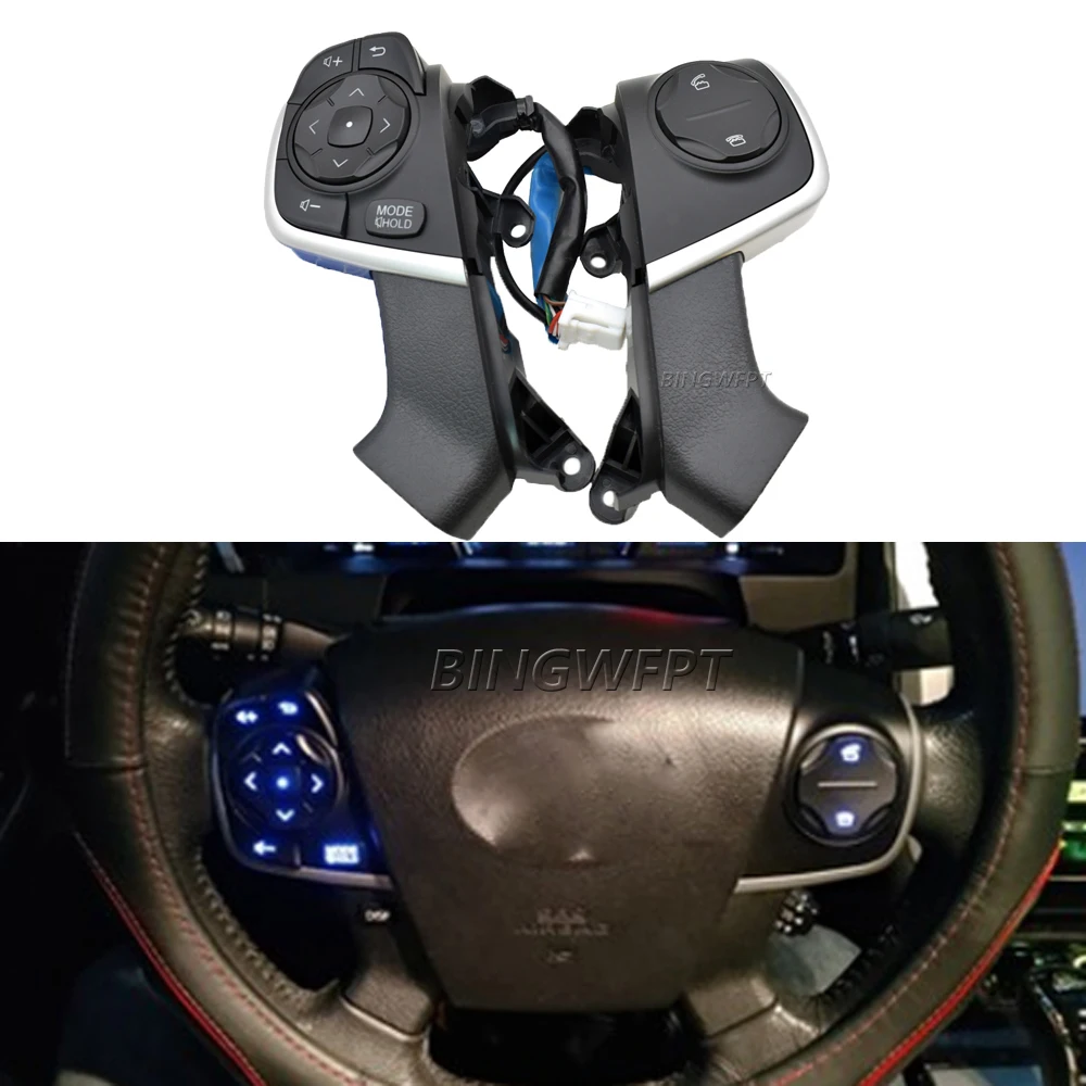 

Steering Wheel Button For Toyota Camry (HYBRID) ACV51 ASV5 AVV50 GSV50 Buttons Bluetooth Phone Cruise Control Volume