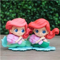 disney the little mermaid ariel princess 8 5cm action figure doll toys kids room decoration cake topper for kids gifts