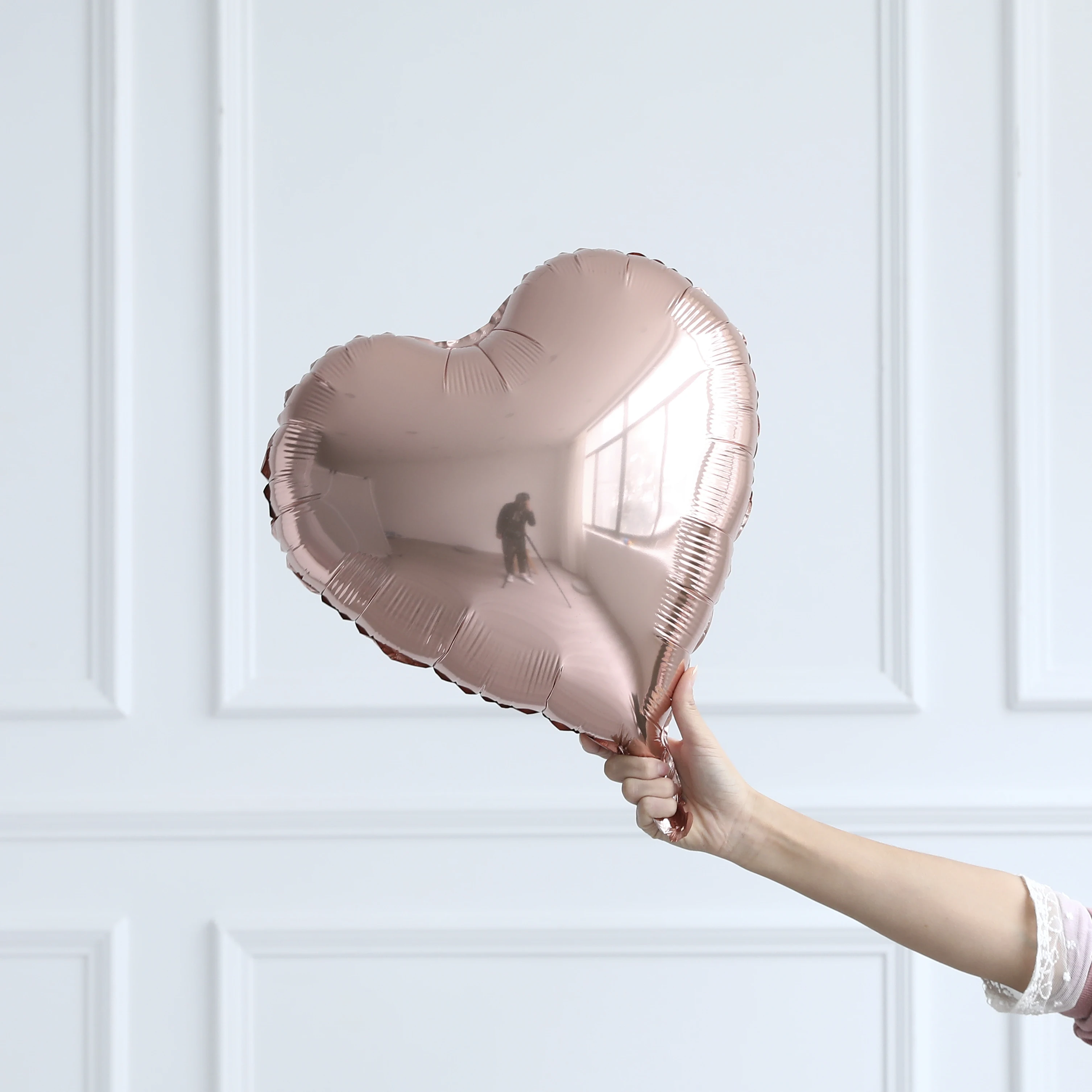 50 шт. Смешанные розовые красные сердечки образные шарики из фольги украшения для