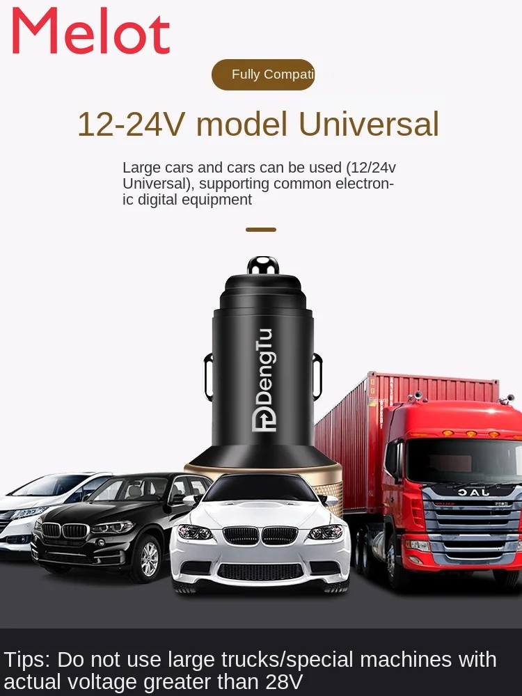 

Car Charger Fast Charging Car Supplies Cigarette Lighter One Drag Three Conversion Plug 24V Multi-Function USB Interface