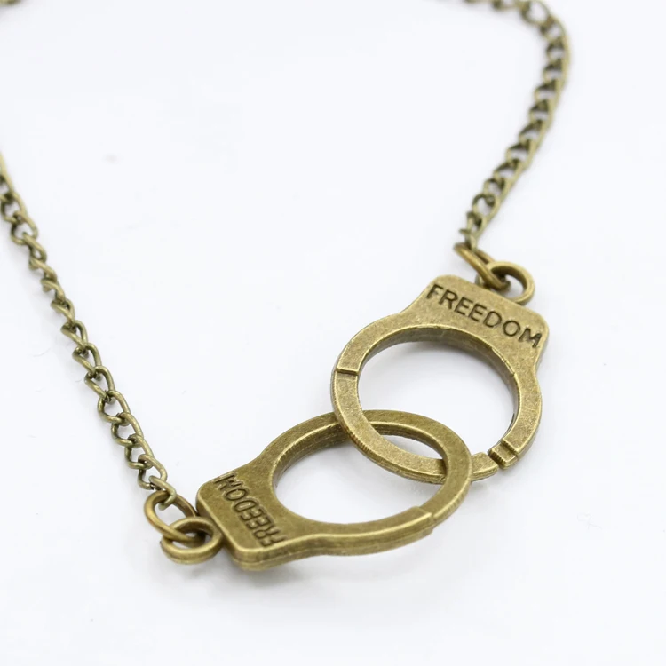 Винтажный браслет с наручниками ожерелье Модная креативная бижутерия в стиле