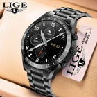 Смарт-часы LIGE мужские сенсорные, водонепроницаемые, с поддержкой Bluetooth
