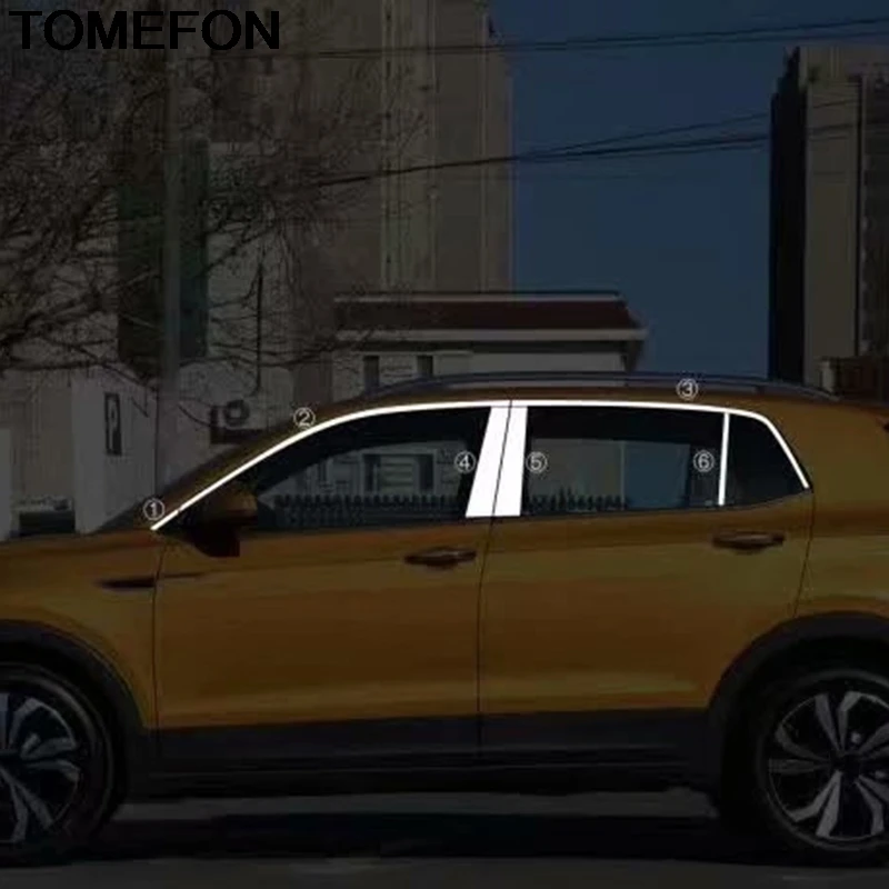 TOMEFON для Volkswagen T Крест 2018 2019 2020 изменение окна ЯРКИХ блесток прокладка крышки