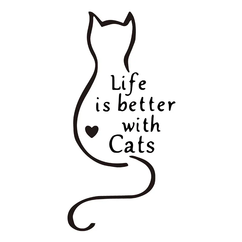 

Funny Cat Stickers for Cars 3D Waterproof PVC Car Wrap for Auto Products Decals Accessories Cartoon Style Motorcycle Decoration