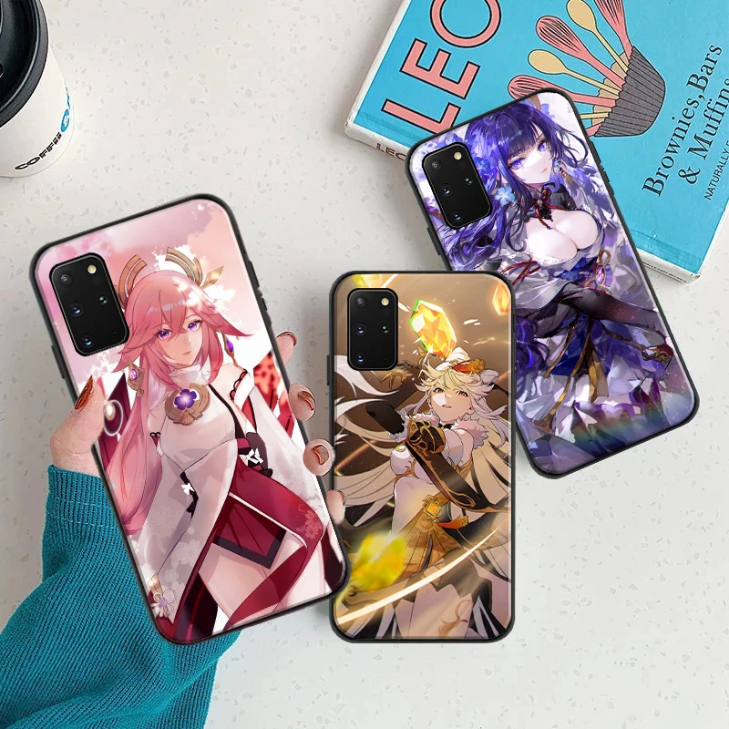 

Genshin Impact Phone Case For Samsung Galaxy S8 S9 S10 Plus S20 S20 FE Lite Ultra Raiden Shogun Baal Barbara Lisa Back Cover
