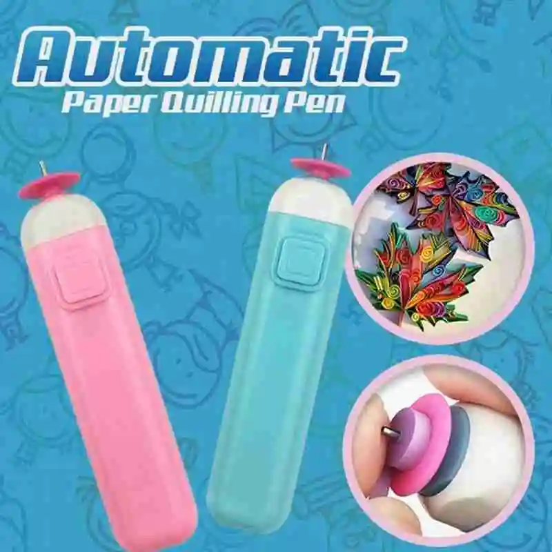 

Automatic Paper Quilling Pen DIY Origami Roll Pen Handmade Roll Paper Tool Slotted Needle Tool Paper Craft Electric Quilling Pen