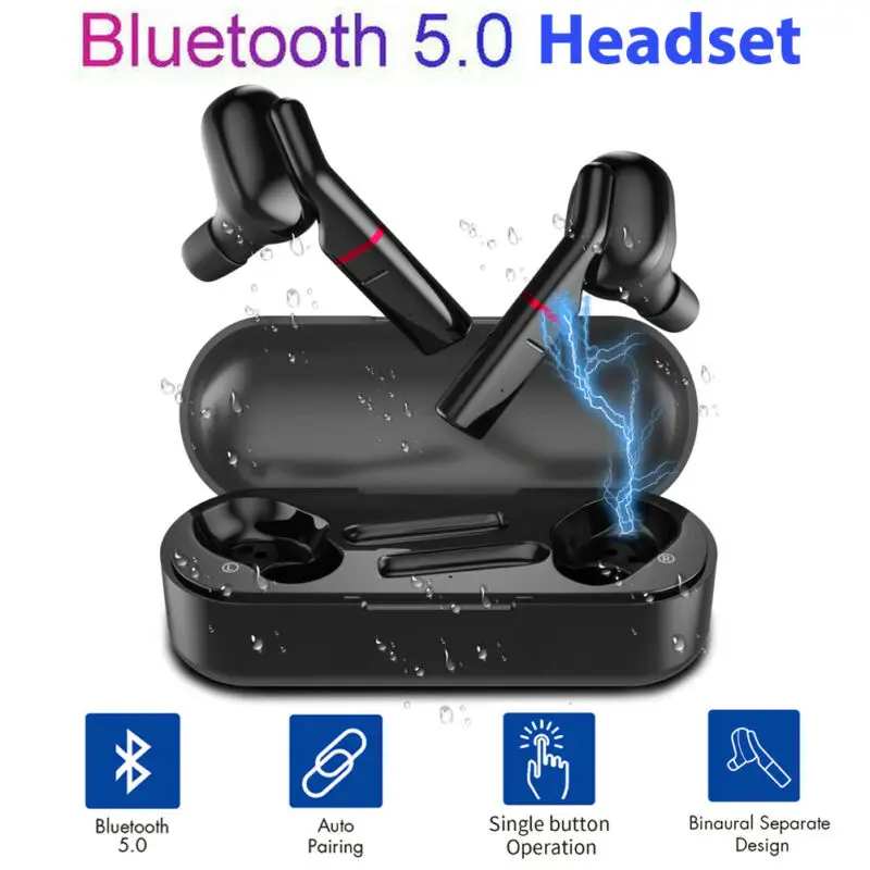 Наушники EARDECO Bluetooth 5,0 гарнитура TWS True беспроводные наушники Близнецы наушники стерео сенсорное управление водонепроницаемые наушники-вкладыши