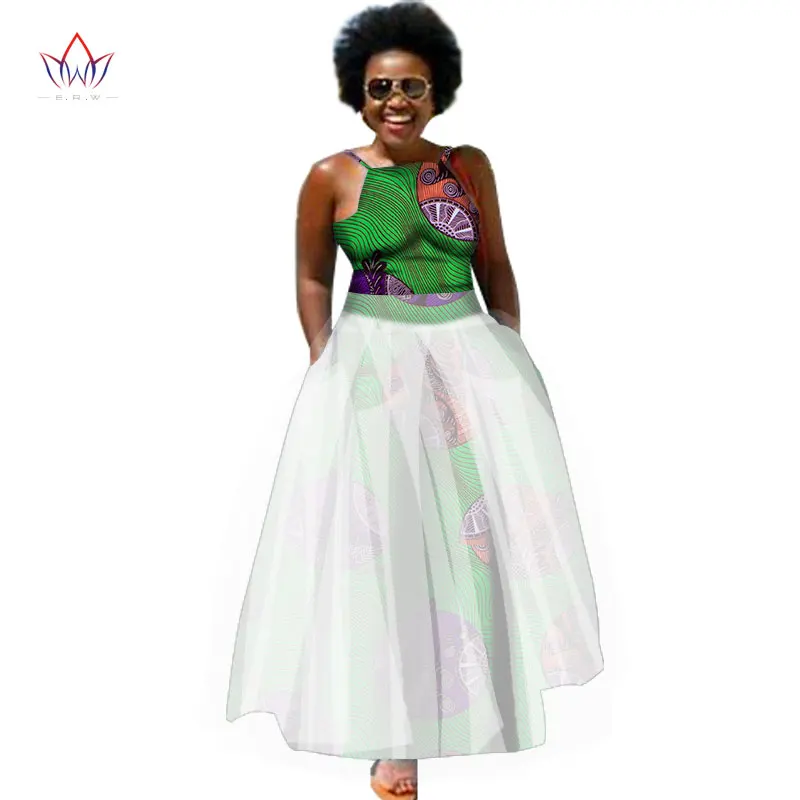 Plus Size Summer Dresses Women 2020 Traditional African Fashion Clothing Africa Wax Dashiki Long Cotton Maxi Dress 7xl WY1440