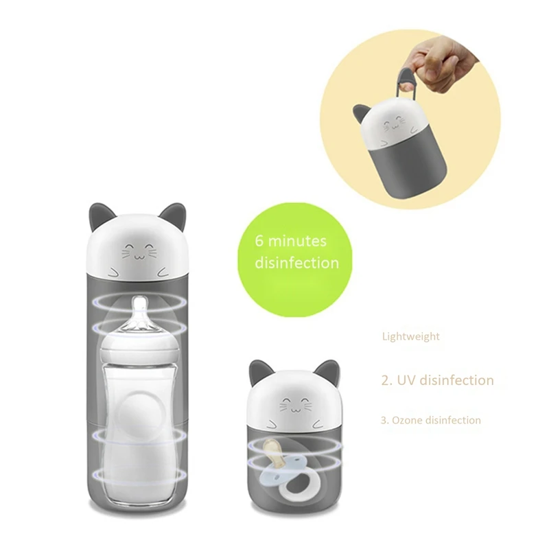 

Cartoon Disinfector Portable UV Bottle Outdoor Travel Ozone Breast Milk Sterilizer Pacifier Baby Feeding Parts