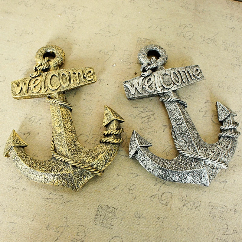 

Старинные ремесла магазин украшения фигурки Модель якоря Добро пожаловать висячие украшения дома аксессуары Настенный декор подарки