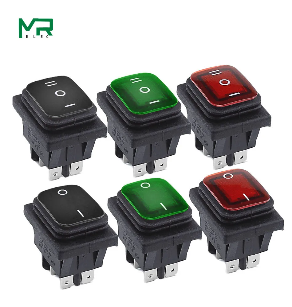 

KCD4 Waterproof Switch Rocker Switch Power Switch 2 position/ 3 position 6 Pins Reset or self-locking 16A 250VAC/ 20A 125VAC